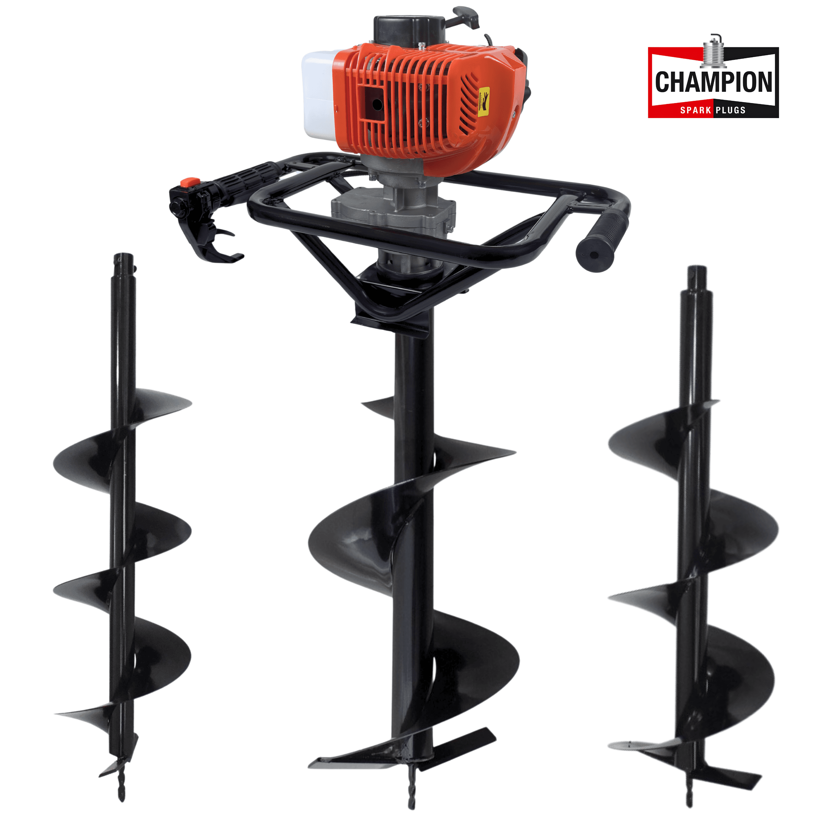 Perfurador De Solo Duratork DPS523G À Gasolina 2T 52cc 2,5HP Com Brocas 80X20cm + 80X25cm + 80X30cm