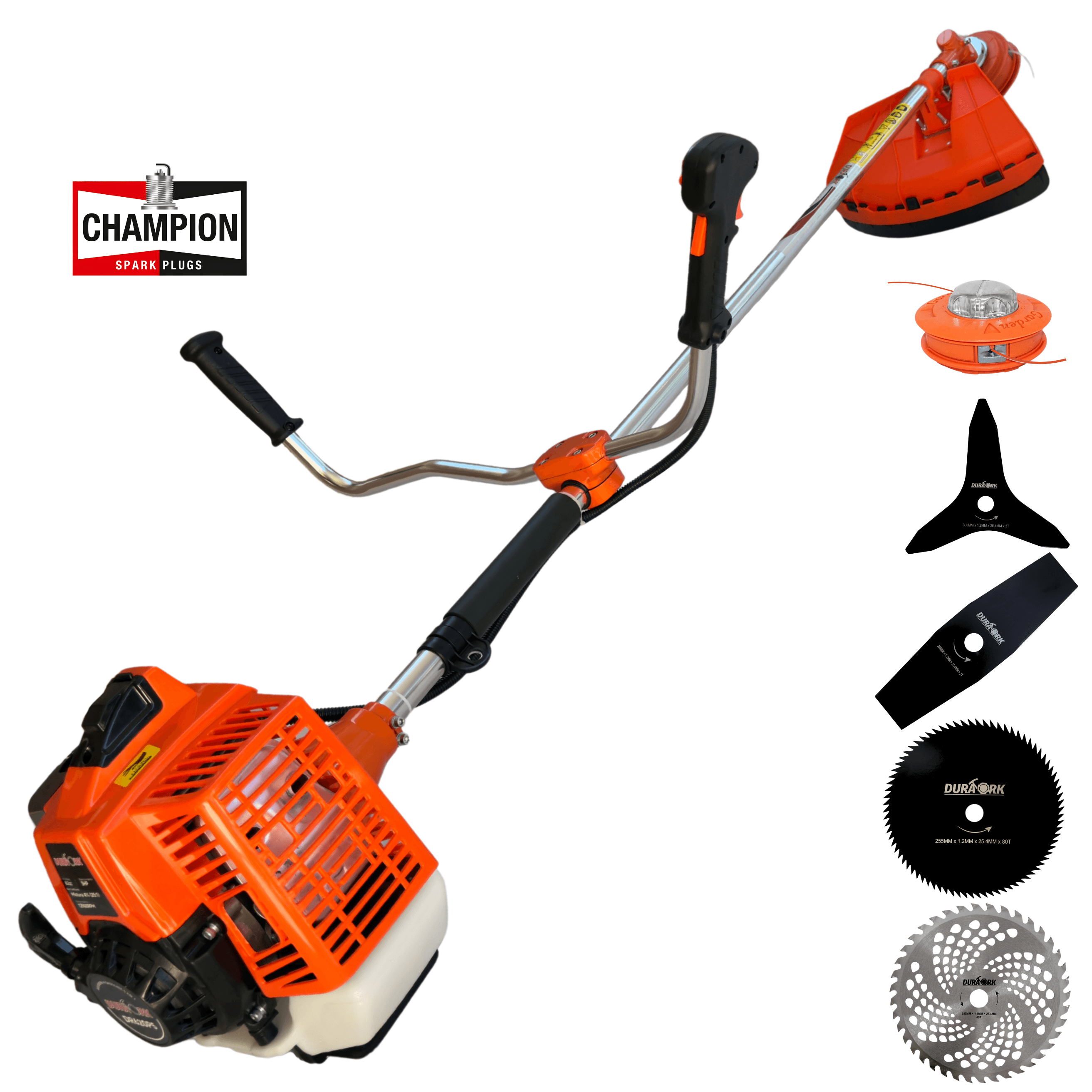 Roçadeira Lateral Duratork DR620P5 Profissional 5 Em 1 Á Gasolina 2T 62cc 3HP Com EPI's